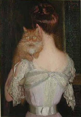 Woman with a Cat, Lilla Cabot Perry